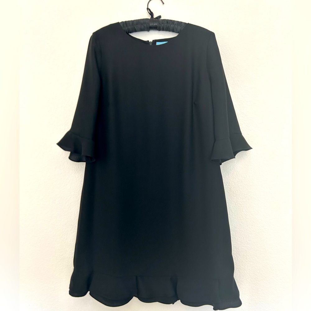 Excellent condition black flutter sleeve dress